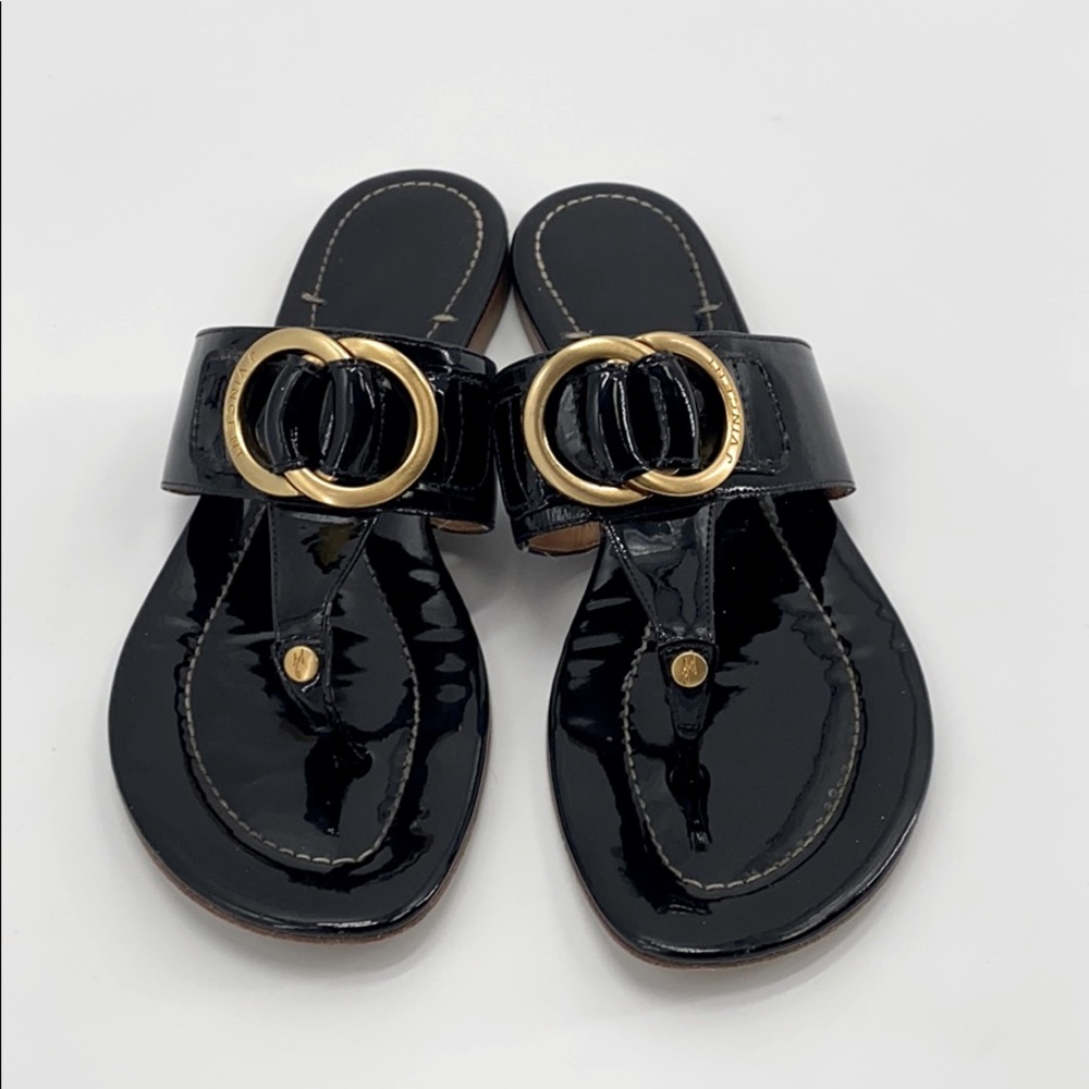 Black Patent Leather Sandals